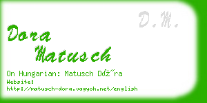 dora matusch business card